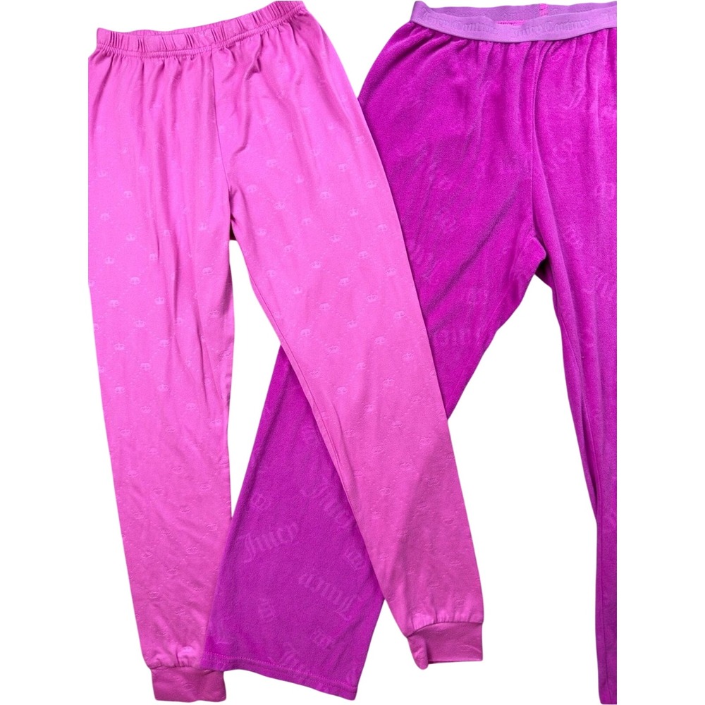2 Juicy Couture Girls Pink & Fuchsia Pajama Pants